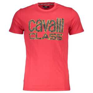 Cavalli Class Red Cotton T-Shirt