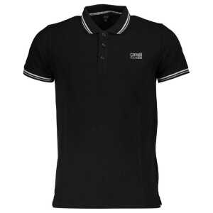 Cavalli Class Black Cotton Polo Shirt