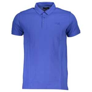 Cavalli Class Blue Cotton Polo Shirt