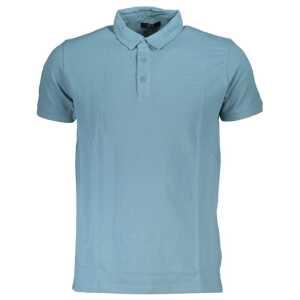 Cavalli Class Blue Cotton Polo Shirt