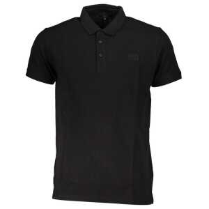 Cavalli Class Black Cotton Polo Shirt