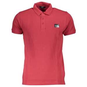 Cavalli Class Red Cotton Polo Shirt