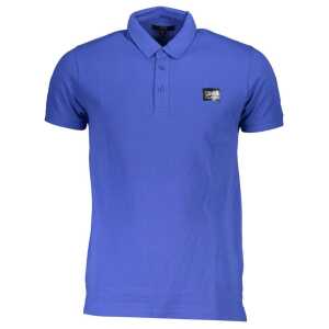 Cavalli Class Blue Cotton Polo Shirt