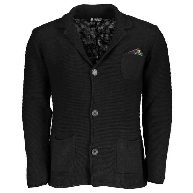 U.S. Grand Polo Black Fabric Sweater, theFeinheit