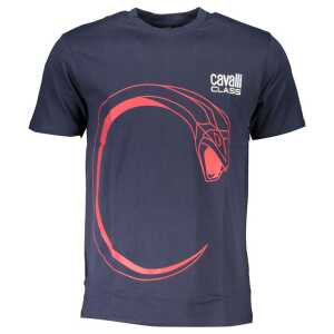 Cavalli Class Blue Cotton T-Shirt