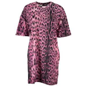 Cavalli Class Pink Cotton Dress