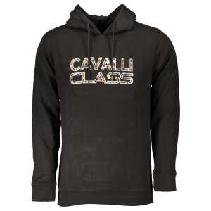 Cavalli Class Black Cotton Sweater