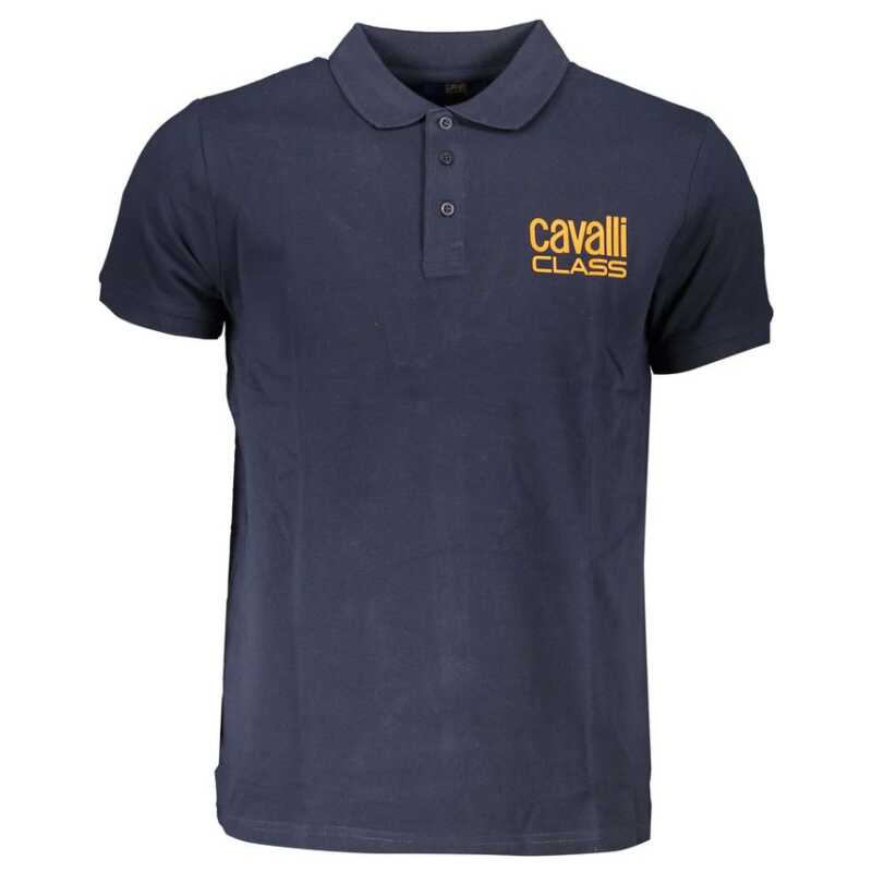 Cavalli Class Blue Cotton Polo Shirt, theFeinheit