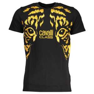 Cavalli Class Black Cotton T-Shirt