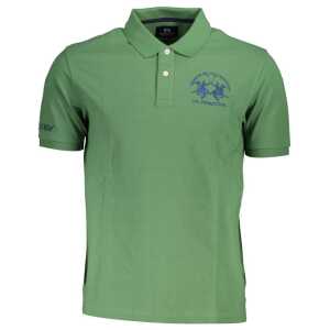 La Martina Green Cotton Polo Shirt