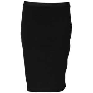 GF Ferre Black Polyester Pencil Cut Knee Length Skirt