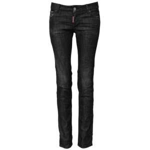 Dsquared² Black Cotton Low Waist Skinny Denim Jeans