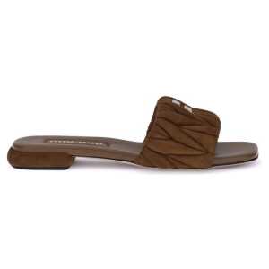 Miu Miu Matelassé nappa leather Sandals