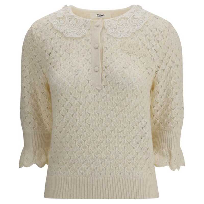 Chloé Sweater with lace collar, theFeinheit