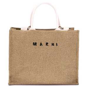 Marni Raffia-effect Tote Bag