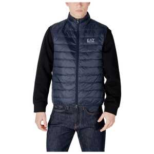 EA7 Emporio Armani Blue Polyamide Sleveless Jacket