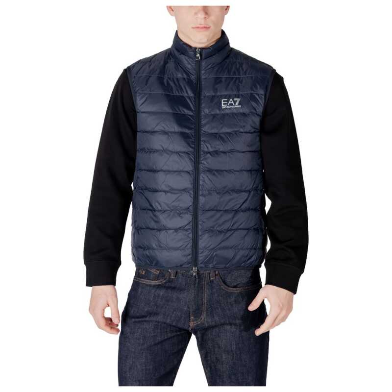 EA7 Emporio Armani Blue Polyamide Sleveless Jacket, theFeinheit