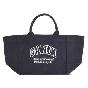 Ganni XXL canvas Tote Bag