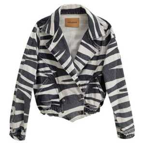 Retrofête Black And White Cotton Blazer