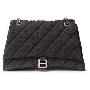 Balenciaga Black Fabric And Leather T-Shirt