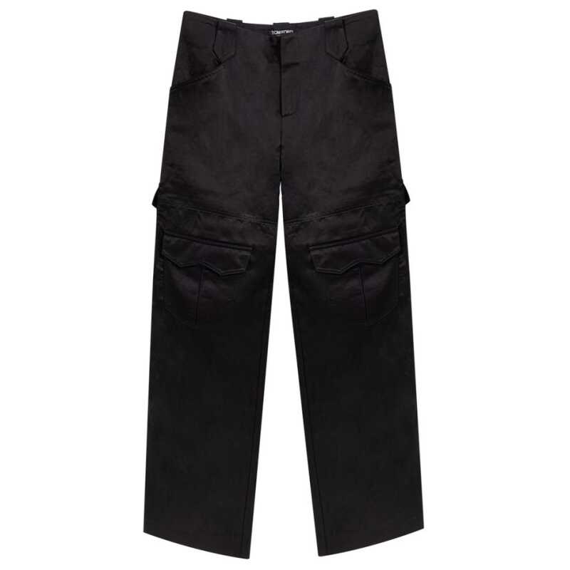 Tom Ford Black Viscose Cargo Pant, theFeinheit