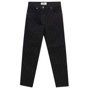 Fendi Black Cotton Jeans Denim