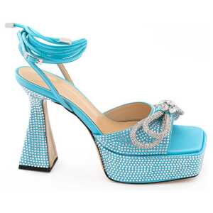 MACH & MACH Blue Leather Platform