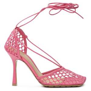 Bottega Veneta Pink Fabric And Leather Sandal