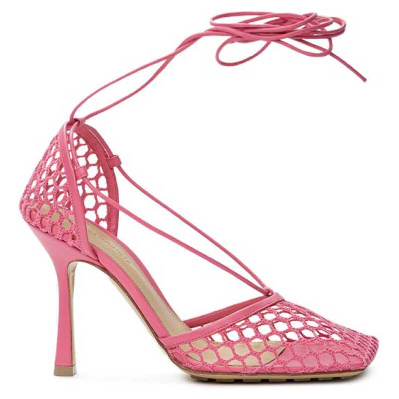 Bottega Veneta Pink Fabric And Leather Sandal, theFeinheit