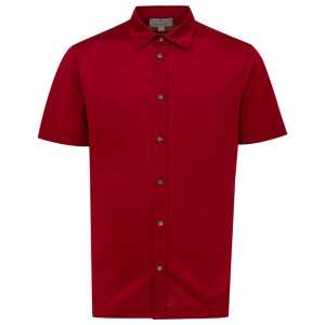 Canali Red Cotton Shirt