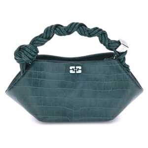 Ganni Bou mini crocodile patent leather Handbag