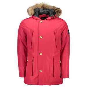 Roberto Cavalli Red Polyester Jacket