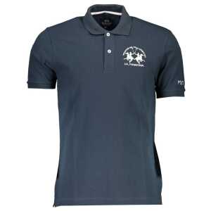 La Martina Blue Cotton Polo Shirt