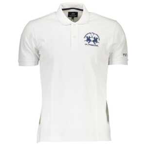 La Martina White Cotton Polo Shirt