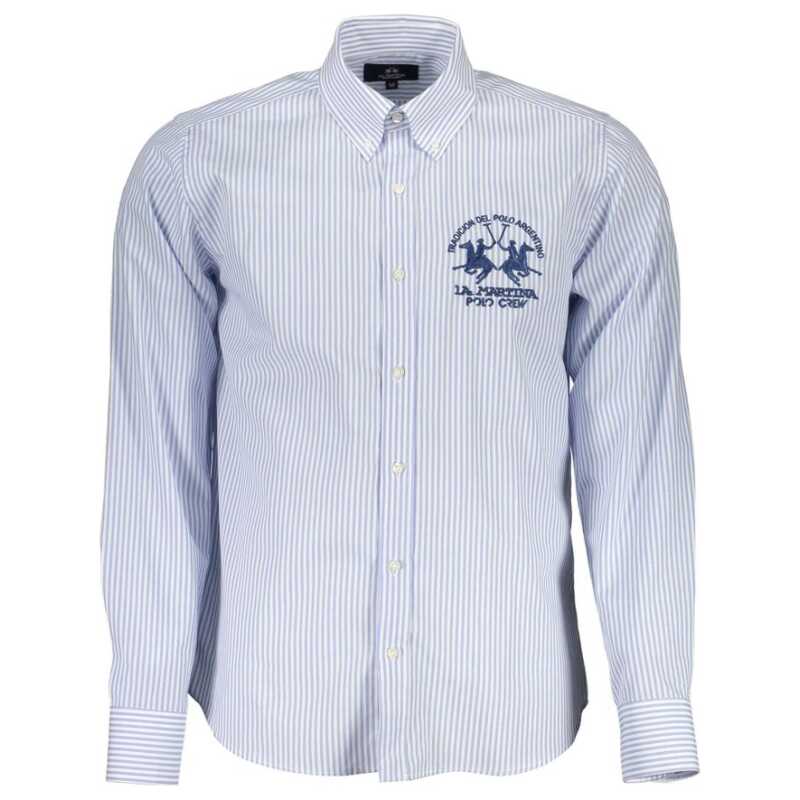 La Martina Blue Cotton Shirt, theFeinheit