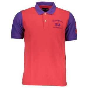 La Martina Red Cotton Polo Shirt