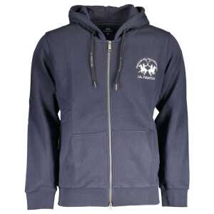 La Martina Blue Cotton Sweater