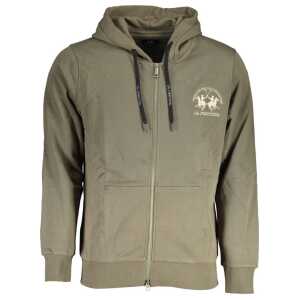 La Martina Green Cotton Sweater