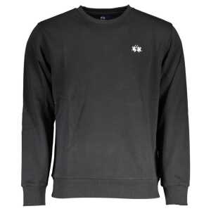 La Martina Black Cotton Sweater