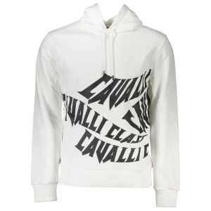 Cavalli Class White Cotton Sweater