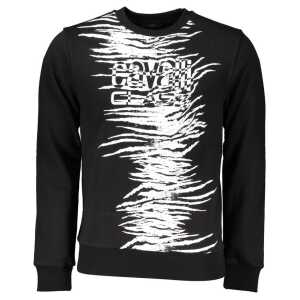 Cavalli Class Black Cotton Sweater