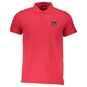 Cavalli Class Red Cotton Polo Shirt