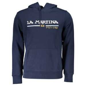 La Martina Blue Cotton Sweater
