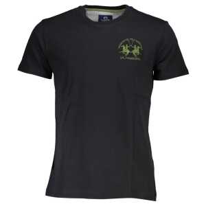 La Martina Black Cotton T-Shirt