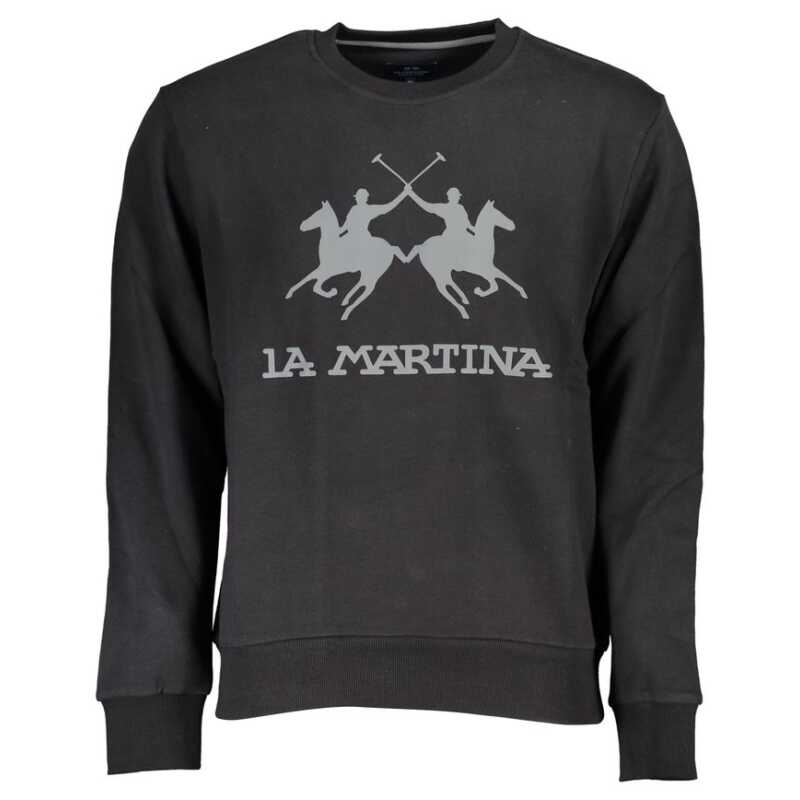 La Martina Black Cotton Sweater, theFeinheit