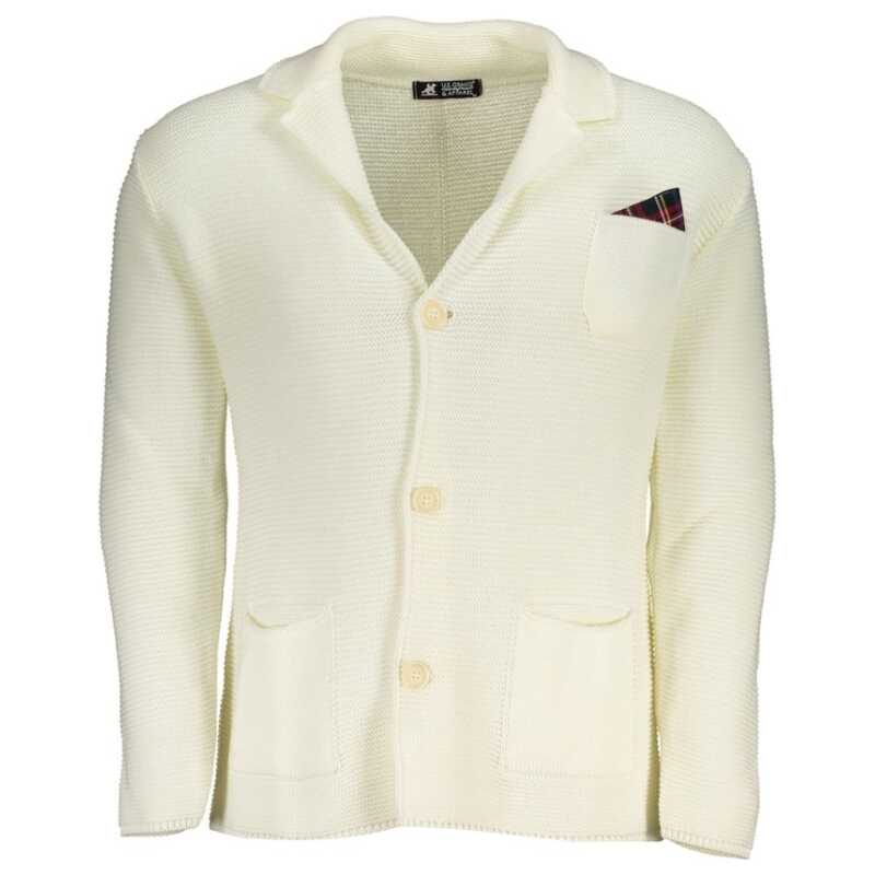 U.S. Grand Polo White Fabric Sweater, theFeinheit
