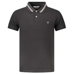 Guess Jeans Black Cotton Polo Shirt