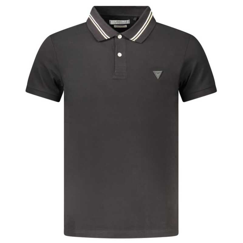 Guess Jeans Black Cotton Polo Shirt, theFeinheit