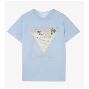 Casablanca Blue Cotton T-Shirt