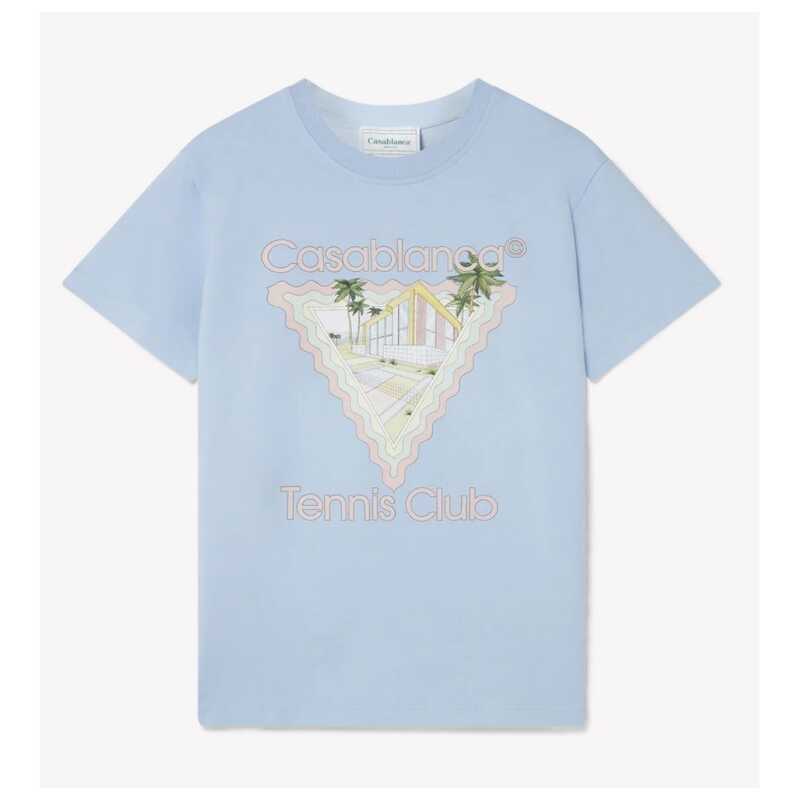 Casablanca Blue Cotton T-Shirt, theFeinheit